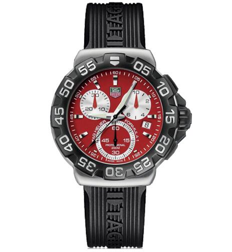 Tag Heuer Formula 1 Red Dial Chronograph Men's Watch CAH1112.FT6024